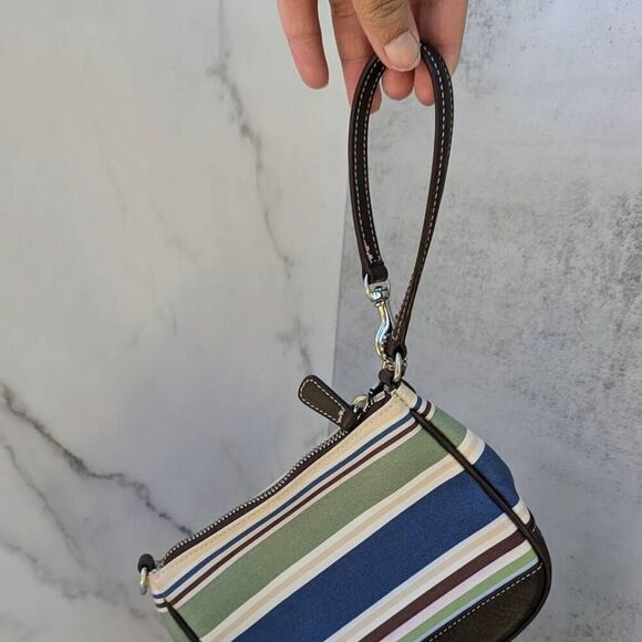 Coach Y2K Demi-Hampton Striped Multicolor Baguette Shoulder Bag. - Picture 4 of 7